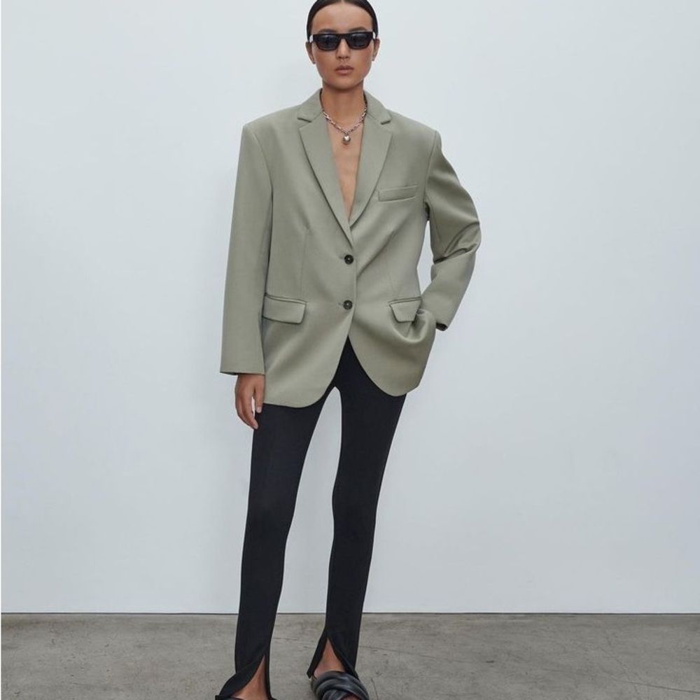 Anine Bing Quinn Blazer Green Khaki